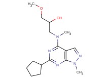 1-[(6-cyclopentyl-1-methyl-1H-pyrazolo[3,4-d]pyrimidin-4-yl)(methyl)amino]-3-methoxy-2-propanol
