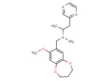 N-[(8-methoxy-3,4-dihydro-2H-1,5-benzodioxepin-7-yl)methyl]-N-methyl-1-pyrazin-2-ylpropan-2-amine