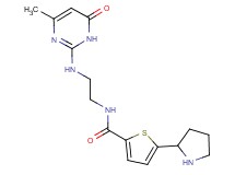 N-{2-[(4-methyl-6-oxo-1,6-dihydro-2-pyrimidinyl)amino]ethyl}-5-(2-pyrrolidinyl)-2-thiophenecarboxamide trifluoroacetate