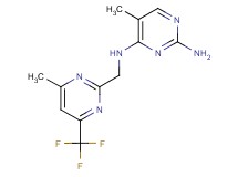 5-methyl-N~4~-{[4-methyl-6-(trifluoromethyl)pyrimidin-2-yl]methyl}pyrimidine-2,4-diamine