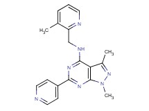 1,3-dimethyl-N-[(3-methyl-2-pyridinyl)methyl]-6-(4-pyridinyl)-1H-pyrazolo[3,4-d]pyrimidin-4-amine