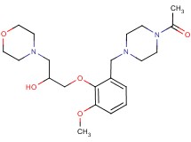 1-{2-[(4-acetyl-1-piperazinyl)methyl]-6-methoxyphenoxy}-3-(4-morpholinyl)-2-propanol