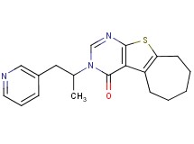 3-(1-methyl-2-pyridin-3-ylethyl)-3,5,6,7,8,9-hexahydro-4H-cyclohepta[4,5]thieno[2,3-d]pyrimidin-4-one