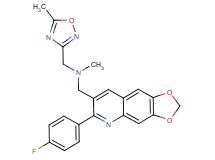 1-[6-(4-fluorophenyl)[1,3]dioxolo[4,5-g]quinolin-7-yl]-N-methyl-N-[(5-methyl-1,2,4-oxadiazol-3-yl)methyl]methanamine