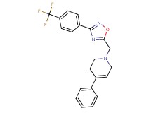 4-phenyl-1-({3-[4-(trifluoromethyl)phenyl]-1,2,4-oxadiazol-5-yl}methyl)-1,2,3,6-tetrahydropyridine