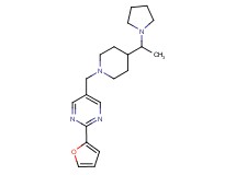 2-(2-furyl)-5-({4-[1-(1-pyrrolidinyl)ethyl]-1-piperidinyl}methyl)pyrimidine