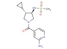 N-[(3R*,4S*)-1-(2-aminoisonicotinoyl)-4-cyclopropyl-3-pyrrolidinyl]methanesulfonamide