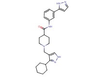 1-[(3-cyclohexyl-1H-pyrazol-4-yl)methyl]-N-[3-(1H-pyrazol-5-yl)phenyl]-4-piperidinecarboxamide