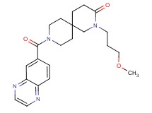 2-(3-methoxypropyl)-9-(quinoxalin-6-ylcarbonyl)-2,9-diazaspiro[5.5]undecan-3-one