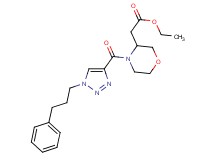 ethyl (4-{[1-(3-phenylpropyl)-1H-1,2,3-triazol-4-yl]carbonyl}-3-morpholinyl)acetate