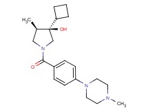 (3R*,4R*)-3-cyclobutyl-4-methyl-1-[4-(4-methyl-1-piperazinyl)benzoyl]-3-pyrrolidinol
