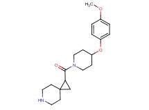 1-{[4-(4-methoxyphenoxy)-1-piperidinyl]carbonyl}-6-azaspiro[2.5]octane