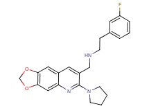 2-(3-fluorophenyl)-N-{[6-(1-pyrrolidinyl)[1,3]dioxolo[4,5-g]quinolin-7-yl]methyl}ethanamine