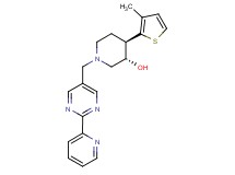 (3S*,4R*)-4-(3-methyl-2-thienyl)-1-[(2-pyridin-2-ylpyrimidin-5-yl)methyl]piperidin-3-ol
