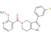 3-(3-fluorophenyl)-5-[(2-methoxy-3-pyridinyl)carbonyl]-4,5,6,7-tetrahydro-1H-pyrazolo[4,3-c]pyridine