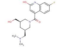 4-{[rel-(3R,5R)-3-[(dimethylamino)methyl]-5-(hydroxymethyl)-1-piperidinyl]carbonyl}-7-fluoro-2-quinolinol
