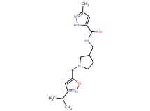 N-({1-[(3-isopropylisoxazol-5-yl)methyl]pyrrolidin-3-yl}methyl)-3-methyl-1H-pyrazole-5-carboxamide