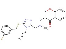 3-{[({4-allyl-5-[(3-fluorobenzyl)thio]-4H-1,2,4-triazol-3-yl}methyl)(methyl)amino]methyl}-4H-chromen-4-one