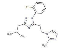 1-(2-fluorophenyl)-3-isobutyl-5-[2-(2-methyl-1H-imidazol-1-yl)ethyl]-1H-1,2,4-triazole