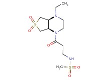 N-{3-[(4aS*,7aR*)-4-ethyl-6,6-dioxidohexahydrothieno[3,4-b]pyrazin-1(2H)-yl]-3-oxopropyl}methanesulfonamide