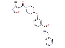 3-({1-[(4-methyl-1,3-oxazol-5-yl)carbonyl]-4-piperidinyl}oxy)-N-(3-pyridinylmethyl)benzamide