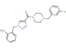 1-(3-chlorobenzyl)-4-{[1-(2-methylbenzyl)-1H-1,2,3-triazol-4-yl]carbonyl}piperazine