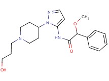 N-{1-[1-(3-hydroxypropyl)piperidin-4-yl]-1H-pyrazol-5-yl}-2-methoxy-2-phenylacetamide