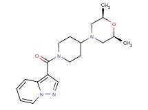 3-({4-[(2R*,6S*)-2,6-dimethyl-4-morpholinyl]-1-piperidinyl}carbonyl)pyrazolo[1,5-a]pyridine