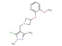 5-chloro-4-{[3-(2-methoxyphenoxy)azetidin-1-yl]methyl}-1,3-dimethyl-1H-pyrazole