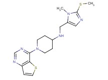 N-{[1-methyl-2-(methylthio)-1H-imidazol-5-yl]methyl}-1-thieno[3,2-d]pyrimidin-4-ylpiperidin-4-amine