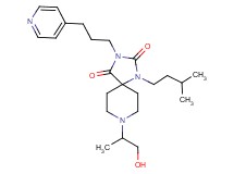 8-(2-hydroxy-1-methylethyl)-1-(3-methylbutyl)-3-[3-(4-pyridinyl)propyl]-1,3,8-triazaspiro[4.5]decane-2,4-dione