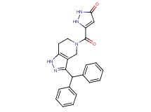 5-{[3-(diphenylmethyl)-1,4,6,7-tetrahydro-5H-pyrazolo[4,3-c]pyridin-5-yl]carbonyl}-1,2-dihydro-3H-pyrazol-3-one