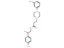 N-[2-hydroxy-2-(4-hydroxyphenyl)ethyl]-3-[4-(3-methylphenyl)-1-piperazinyl]propanamide