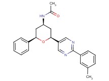 N-{(2S*,4R*,6R*)-2-[2-(3-methylphenyl)pyrimidin-5-yl]-6-phenyltetrahydro-2H-pyran-4-yl}acetamide
