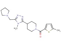 4-[4-methyl-5-(pyrrolidin-1-ylmethyl)-4H-1,2,4-triazol-3-yl]-1-[(5-methyl-2-thienyl)carbonyl]piperidine