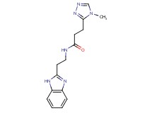 N-[2-(1H-benzimidazol-2-yl)ethyl]-3-(4-methyl-4H-1,2,4-triazol-3-yl)propanamide