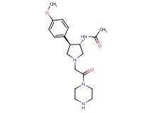 N-{rel-(3S,4R)-4-(4-methoxyphenyl)-1-[2-oxo-2-(1-piperazinyl)ethyl]-3-pyrrolidinyl}acetamide dihydrochloride
