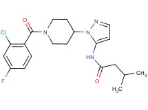 N-{1-[1-(2-chloro-4-fluorobenzoyl)-4-piperidinyl]-1H-pyrazol-5-yl}-3-methylbutanamide