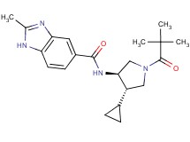 N-[(3R*,4S*)-4-cyclopropyl-1-(2,2-dimethylpropanoyl)pyrrolidin-3-yl]-2-methyl-1H-benzimidazole-5-carboxamide