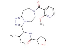 N-(1-{7-[(2-methoxy-3-pyridinyl)carbonyl]-6,7,8,9-tetrahydro-5H-[1,2,4]triazolo[4,3-d][1,4]diazepin-3-yl}-2-methylpropyl)tetrahydro-3-furancarboxamide