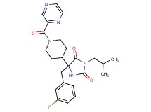 5-(3-fluorobenzyl)-3-isobutyl-5-[1-(2-pyrazinylcarbonyl)-4-piperidinyl]-2,4-imidazolidinedione