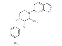3-methyl-1-(4-methylbenzyl)-4-(1H-pyrrolo[2,3-b]pyridin-6-yl)piperazin-2-one