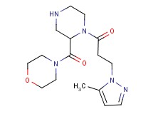 4-({1-[3-(5-methyl-1H-pyrazol-1-yl)propanoyl]-2-piperazinyl}carbonyl)morpholine
