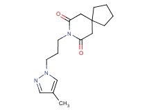 8-[3-(4-methyl-1H-pyrazol-1-yl)propyl]-8-azaspiro[4.5]decane-7,9-dione