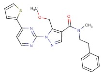 5-(methoxymethyl)-N-methyl-N-(2-phenylethyl)-1-[4-(2-thienyl)-2-pyrimidinyl]-1H-pyrazole-4-carboxamide
