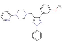1-{[3-(3-methoxyphenyl)-1-phenyl-1H-pyrazol-4-yl]methyl}-4-(2-pyridinyl)piperazine