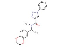 N-[1-(2,3-dihydro-1,4-benzodioxin-6-yl)ethyl]-N-methyl-1-phenyl-1H-1,2,3-triazole-4-carboxamide