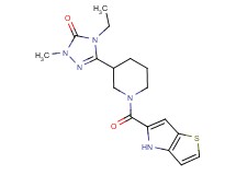 4-ethyl-2-methyl-5-[1-(4H-thieno[3,2-b]pyrrol-5-ylcarbonyl)piperidin-3-yl]-2,4-dihydro-3H-1,2,4-triazol-3-one