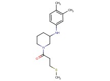 N-(3,4-dimethylphenyl)-1-[3-(methylthio)propanoyl]-3-piperidinamine
