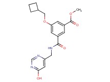 methyl 3-(cyclobutylmethoxy)-5-({[(6-hydroxy-4-pyrimidinyl)methyl]amino}carbonyl)benzoate